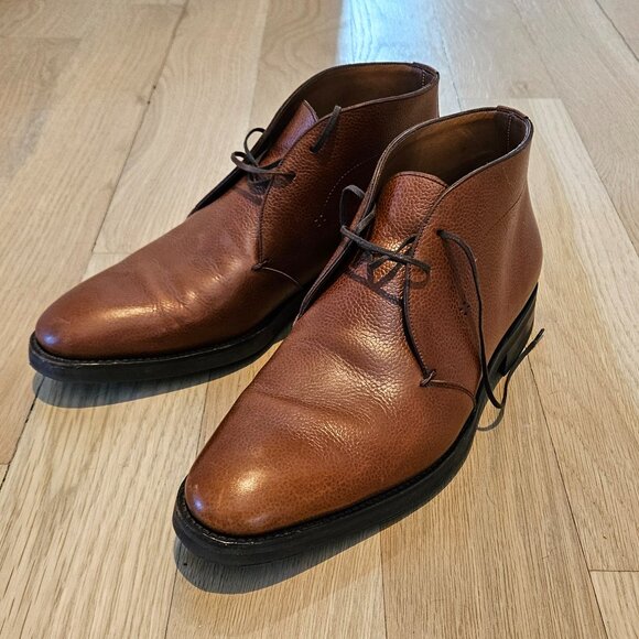Cobbler Union Other - Tan Leather Chukka Boots By Cobbler Union, Vibram Soles, Size 10.5 US / 10 UK